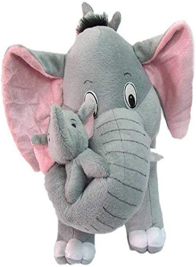Vaishno Cute Elephant with Baby Soft Toy for Kids Animal Lovely Cartoon Lovable Birthday Gift for Babies, Girls, Boy, Home Decor (40cm Grey) Valentine Day